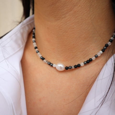 Coliere - Pearl Precious Mix Necklace