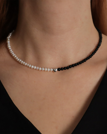 Coliere - Colier Heart on Onix