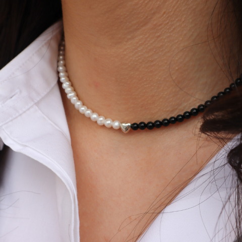 Colier Heart on Onix [1]