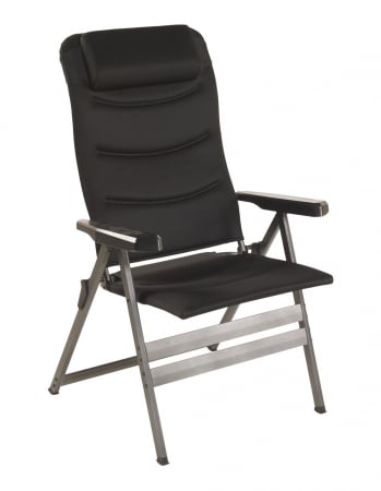 Scaune de Camping - Scaun 6 poz. „Wecamp Merlin XL” | Duramesh Negru