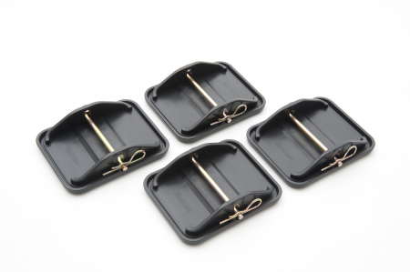 Sisteme nivelare, cale, talpi - Tălpi pentru stabilizatoare de rulotă, set 4 buc, cu siguranta metalica