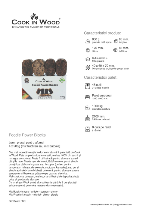 Foodie Power Block COOK IN WOOD pentru afumare – Cognac, Vin Roșu, Vin Alb Dulce și Whisky, 4 × 200 g [3]