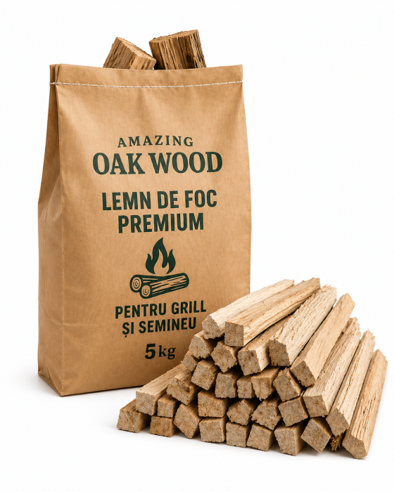 Lemn de foc premium stejar grill și șemineu – Amazing Oak Wood 5 kg [3]
