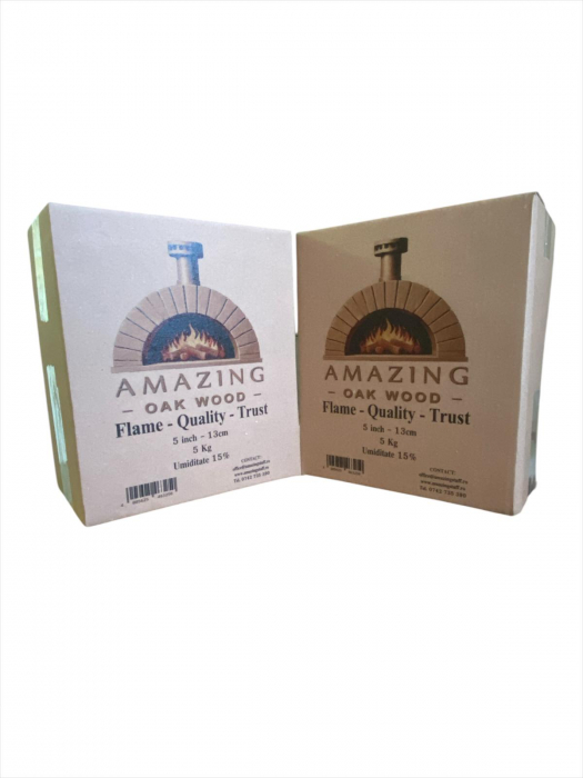 Lemn de foc pentru cuptor pizza (5 Inch / 13 cm), 5 kg, Uscat, x2 Cutii [3]