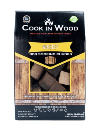 Bucati de lemn pentru afumare (Chunks) - Bucăți de lemn pentru afumare COOK IN WOOD – 1,2 kg, disponibile în 8 arome