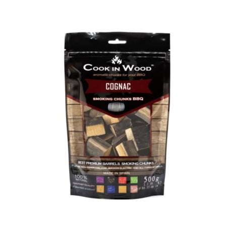 Bucati de lemn pentru afumare (Chunks) - Bucăți de stejar pentru afumare COOK IN WOOD – 500 g, disponibile în 4 arome premium