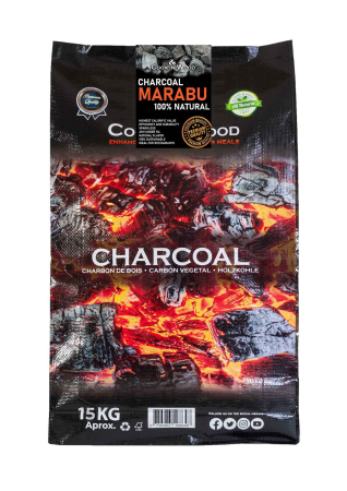 Carbuni Marabu - Cărbuni Marabu premium COOK IN WOOD pentru grill și BBQ – 15 kg