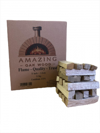 Lemn de foc pentru cuptor pizza (5 Inch / 13 cm), 5 kg, Uscat, x2 Cutii [3]
