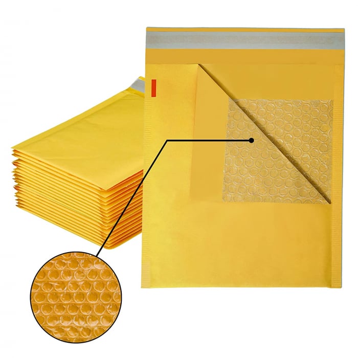 100buc Pungi plic ANTISOC A11 cu bule - 120 x 175 + 50 mm - set 100buc Kraft [8]