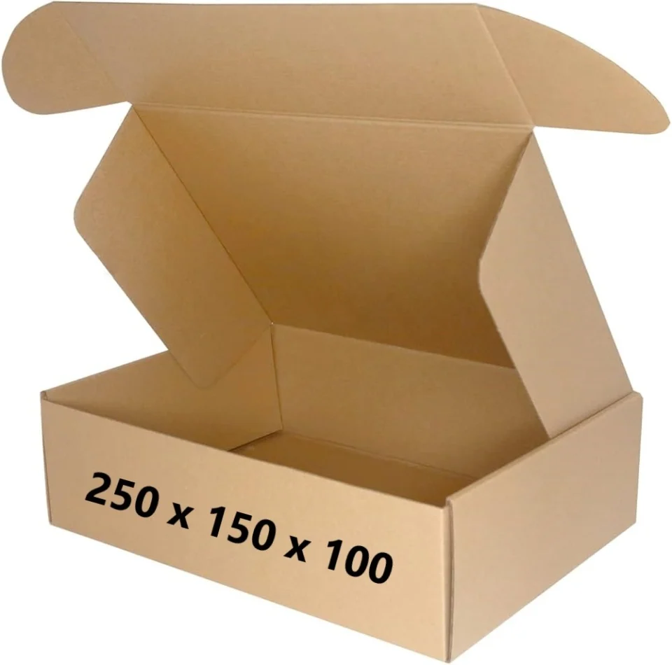 Carton + Cutii - 100 buc Cutie carton NATUR 250 x 150 x 100 mm