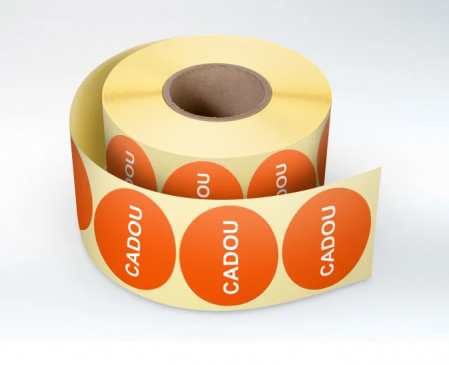 Etichete Plastic Autoadezive - 1000 buc Rola cu eticheta "CADOU" diametru 40 mm, autoadezive