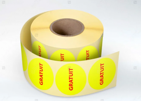 Etichete Plastic Autoadezive - 1000 buc Rola cu eticheta "GRATUIT " diametru 40 mm, autoadezive