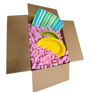 Carton + Cutii - 24L fulgi roz amidon cutie