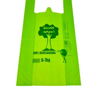 250 Pungi Biodegradabile 6-7 kg ( 50 pungi/ set x 5 set ) - verde deschis
