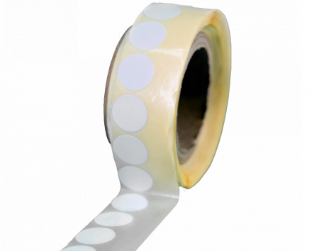 Etichete Plastic Autoadezive - 5000 Etichete Sigilare Transparente, cu fingerlift, 28x28mm