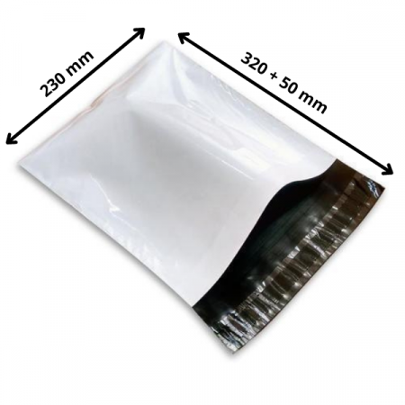 Plic punga curierat (tip A4) 230x320 + 50 mm, 60 my - 1 buc [1]