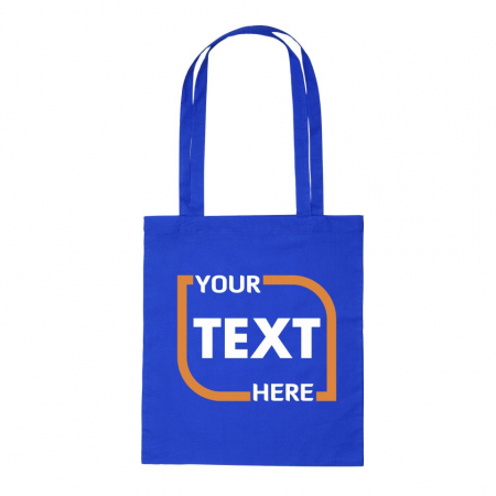 Sacoșe bumbac - Sacosă bumbac albastră personalizată