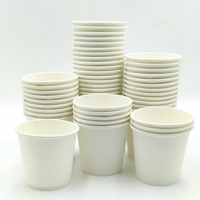 White paper cup, 4Oz, D64 mm, 50 pcs/set, 54 sets/box, 2700 pcs/box