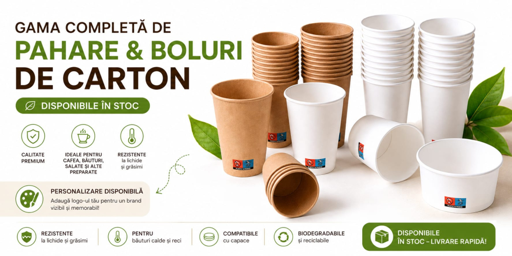BOLURI SI PAHARE DIN CARTON