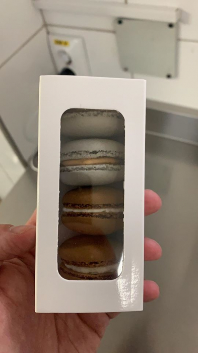 CUTIE 3-4 MACARONS, 11X5X4.5 CM, CU SERTAR, COD MAC1-ALB, SET 5 BUC [5]
