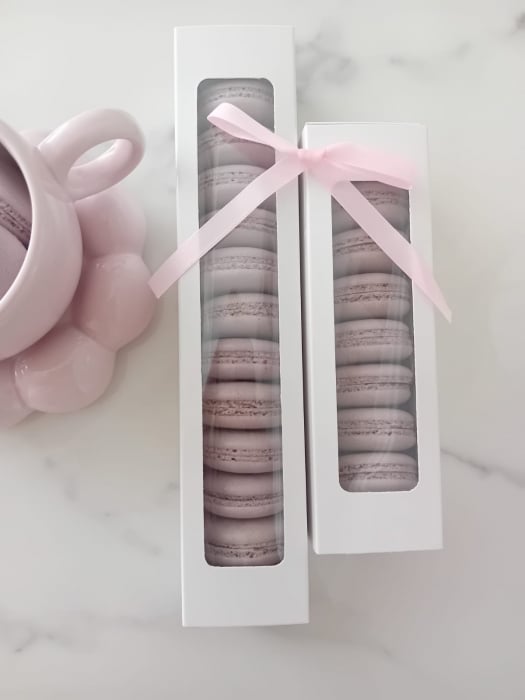 CUTIE 8-10 MACARONS, 26X5X4.5 CM, CU SERTAR, COD MAC4- ALB, SET 5 BUC [2]