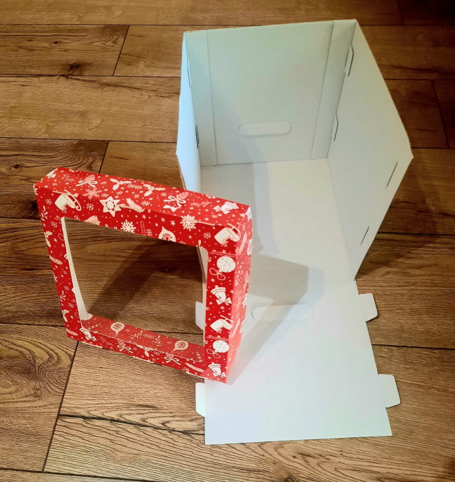 Cutie tort 23x23x25, tipar Craciun [2]