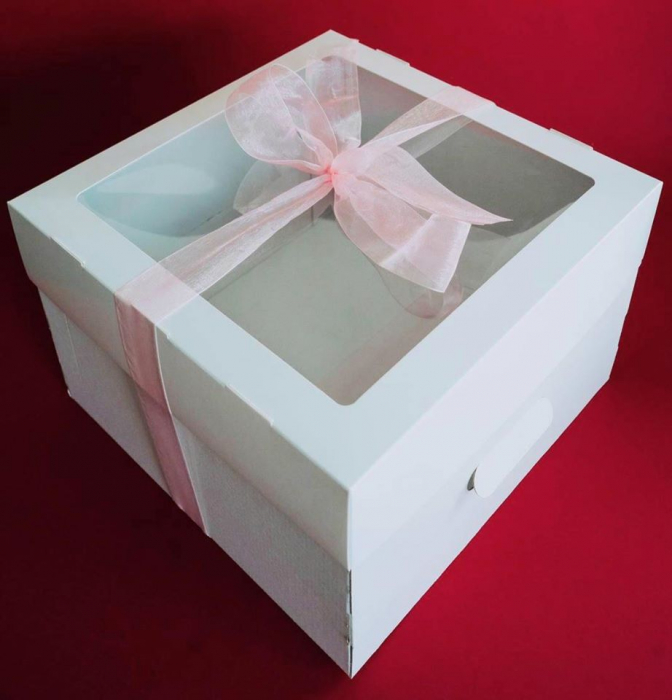 CUTIE TORT 30X30X20 CM, CU FEREASTRA, ALBA, CB1F- ALB, SET 5 BUC [4]