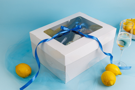 COS CADOU 33X25X15 CM, CU FEREASTRA, COD CAD1-F- ALB, SET 5 BUC [1]