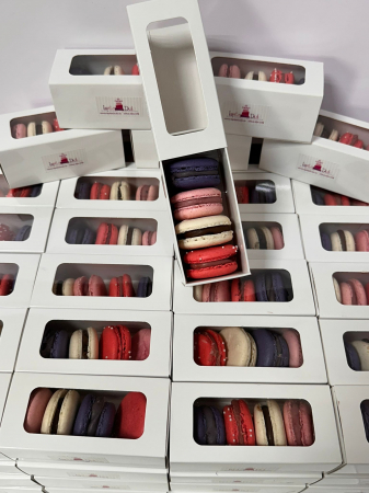 CUTIE 3-4 MACARONS, 11X5X4.5 CM, CU SERTAR, COD MAC1-ALB, SET 5 BUC [1]