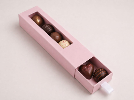 CUTII CU SERTAR PENTRU PRALINE - P1- ROZ