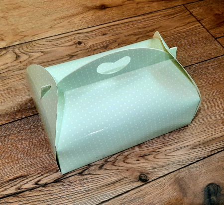 CUTII CU MANER PENTRU PRAJITURI/ TORTURI - Cutie 245x170x75 verde