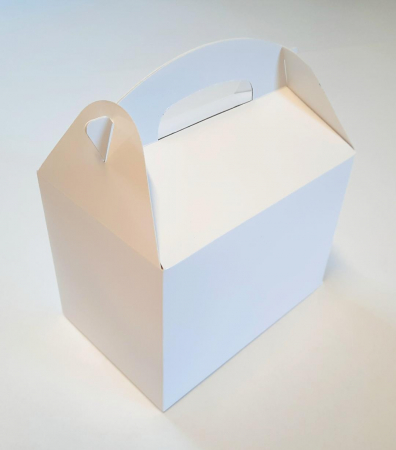 CUTII CU MANER - Punga din Carton 17X11X12 cm, Alb