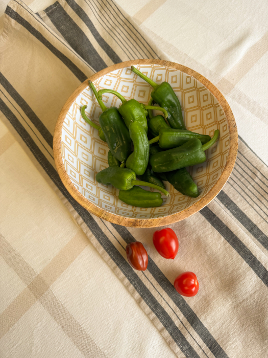 Bol din lemn de mango GeometricGlow [5]