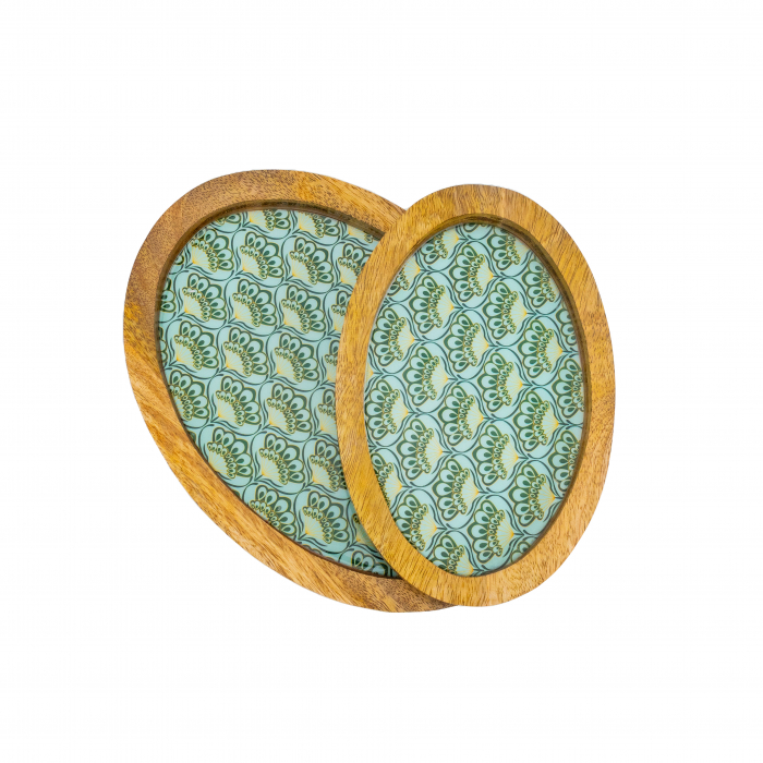 Set cadou 2 Platouri ovale din lemn de mango Emerald [5]