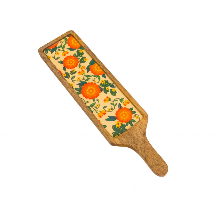 Platou din lemn de mango cu maner Joyful [1]