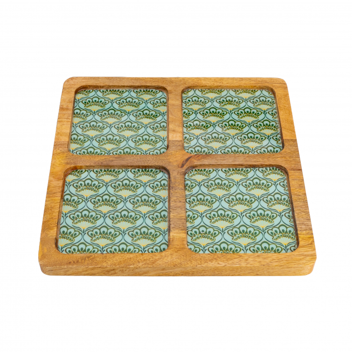 Platou din lemn de mango cu 4 compartimente Emerald [1]