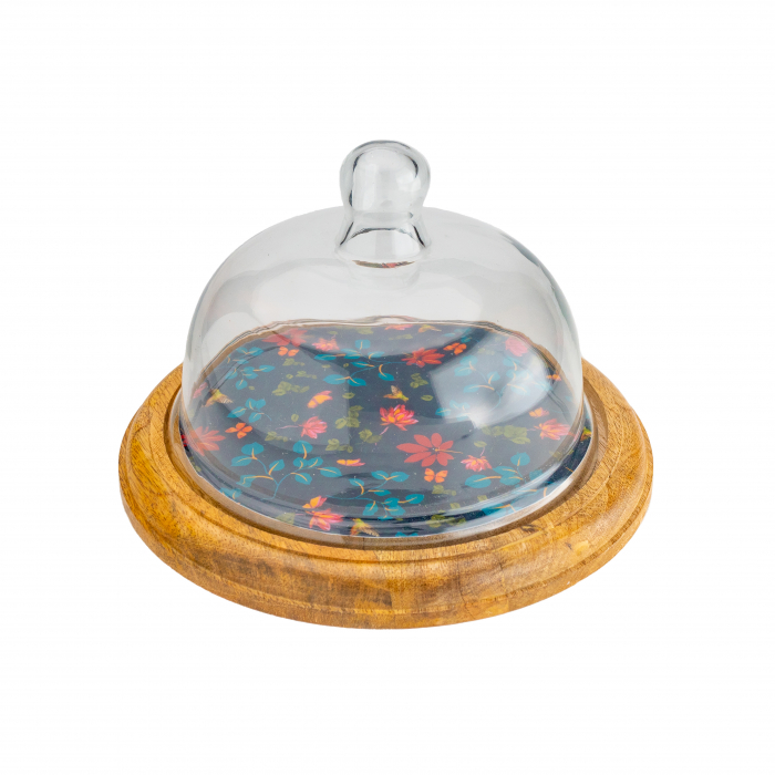 Platou din lemn de mango cu capac din sticla Midnight [1]