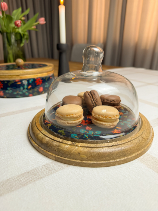 Platou din lemn de mango cu capac din sticla Midnight [5]