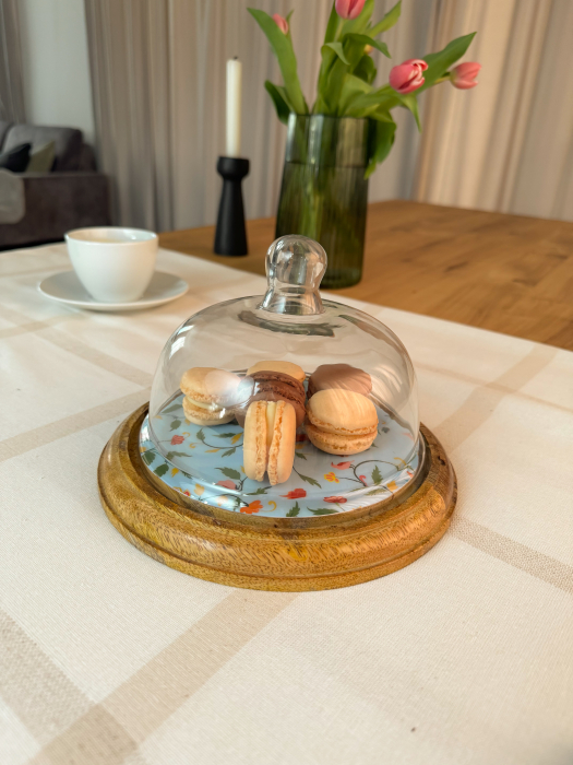 Platou din lemn de mango cu capac din sticla SpringBlue [4]