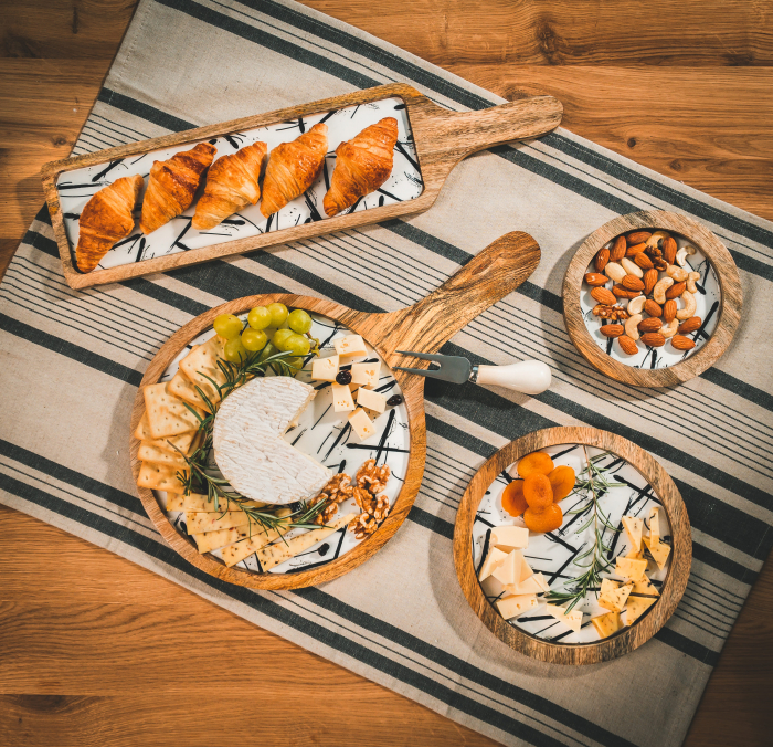 Platou din lemn de mango cu maner Minimalist [5]