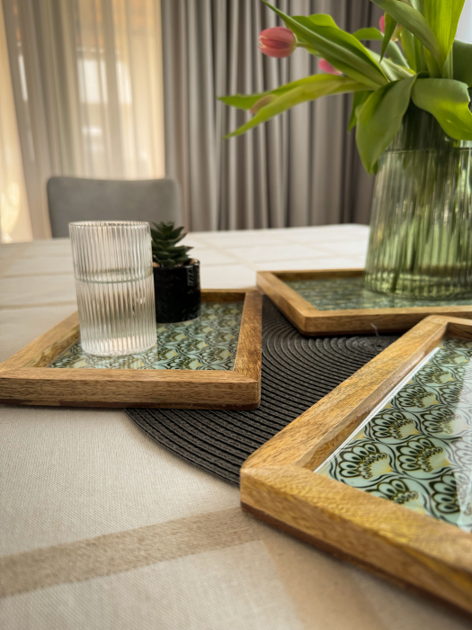 Platou dreptunghiular din lemn de mango Emerald [4]