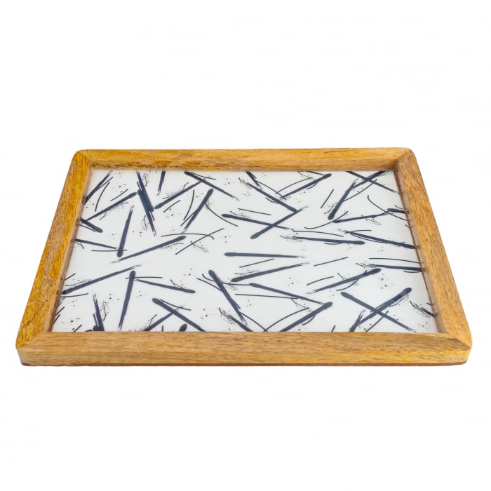 Platou dreptunghiular din lemn de mango Minimalist [1]