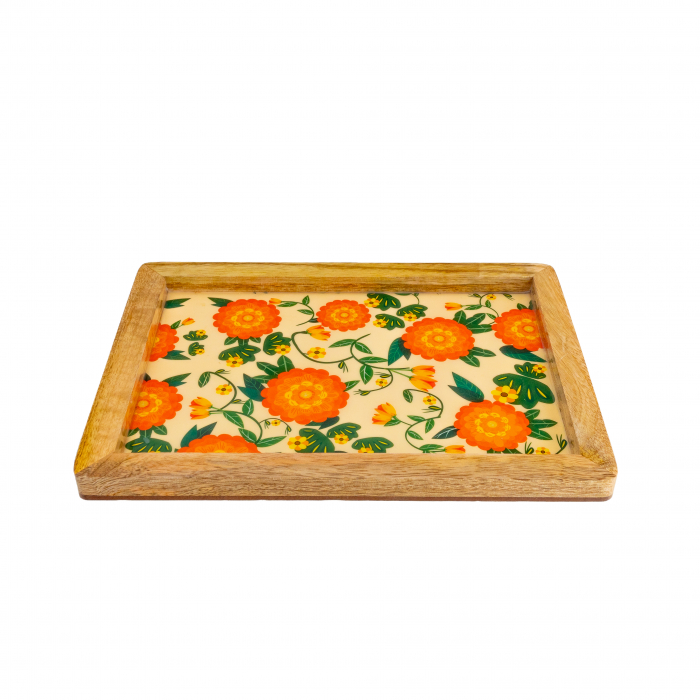 Platou dreptunghiular din lemn de mango Joyful [2]
