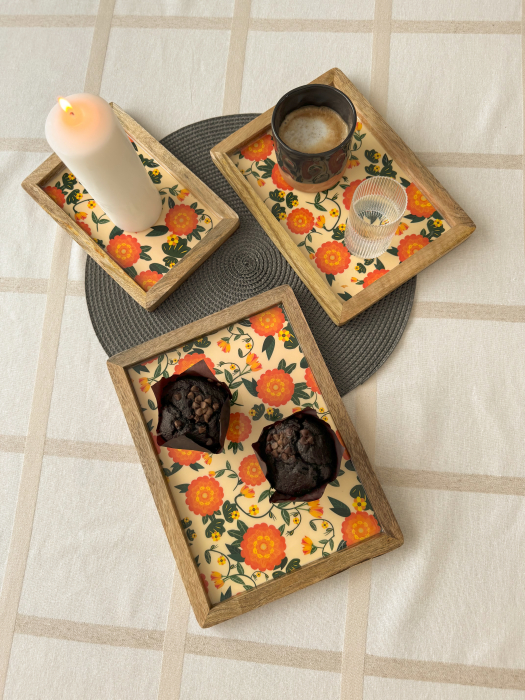 Platou dreptunghiular din lemn de mango Joyful [4]