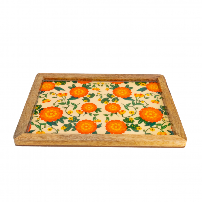 Platou dreptunghiular din lemn de mango Joyful [1]