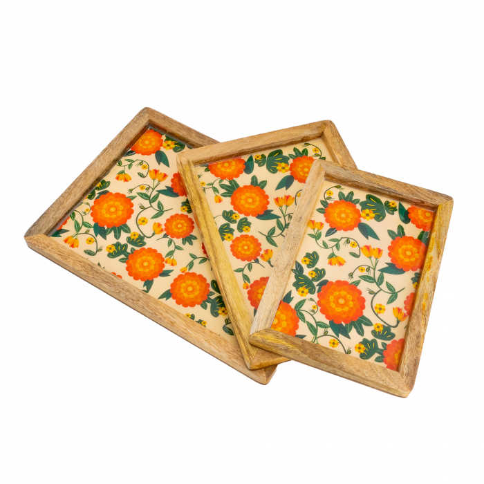 Platou dreptunghiular din lemn de mango Joyful [3]