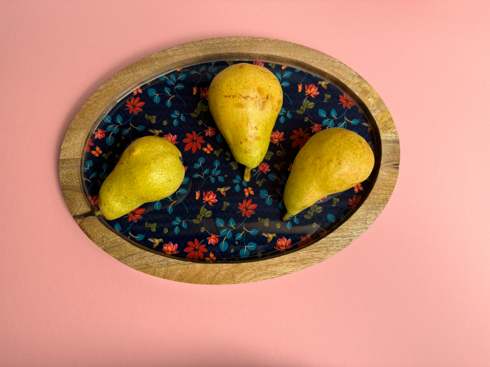 Platou oval din lemn de mango Midnight [4]