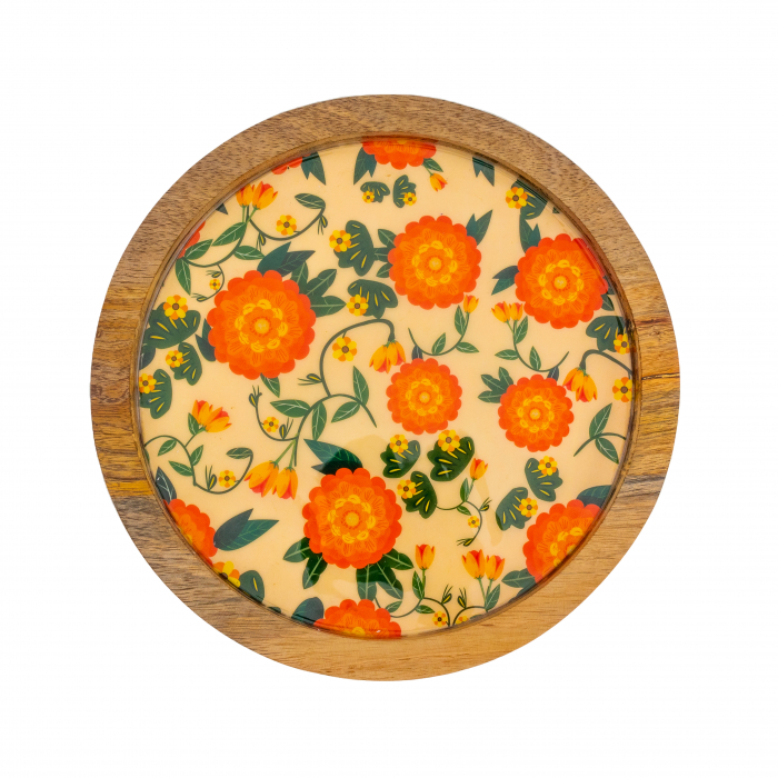 Platou rotund din lemn de mango Joyful [2]
