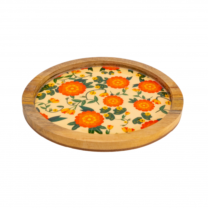 Platou rotund din lemn de mango Joyful [1]