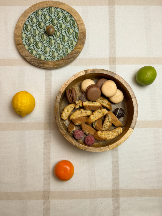 Recipient  cu capac  din lemn de mango Emerald [5]